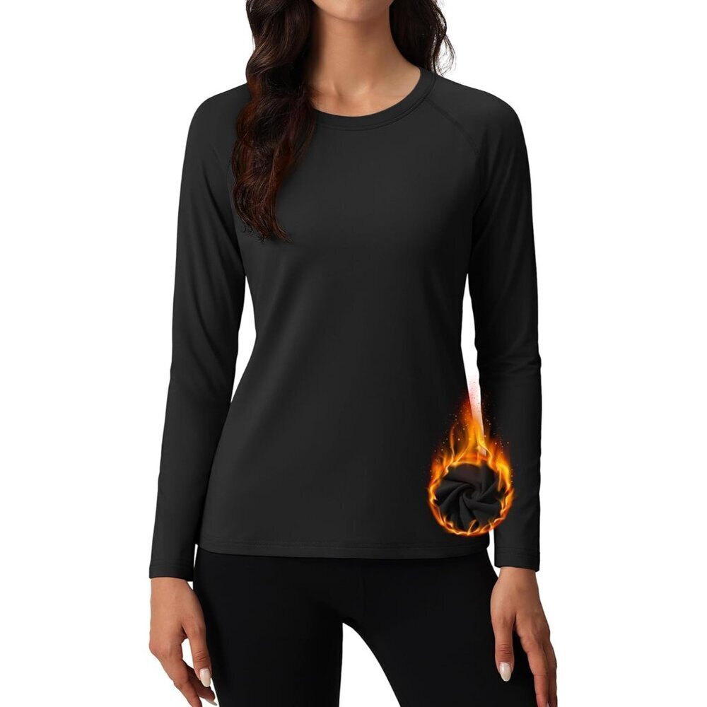 Women's Fleece Thermal Shirt Long Sleeve Base Layer for Cold Weather